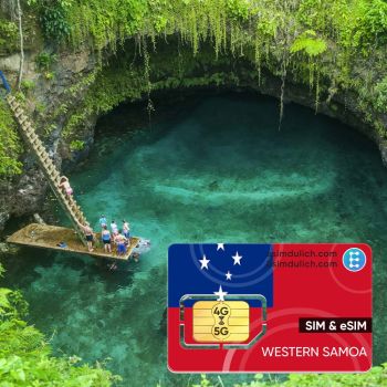 Sim Du Lịch Western Samoa 15 Ngày Tốc Độ Cao